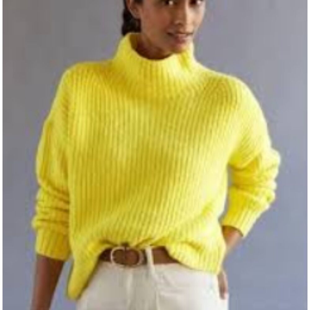 Women's Yellow Turtleneck Sweater